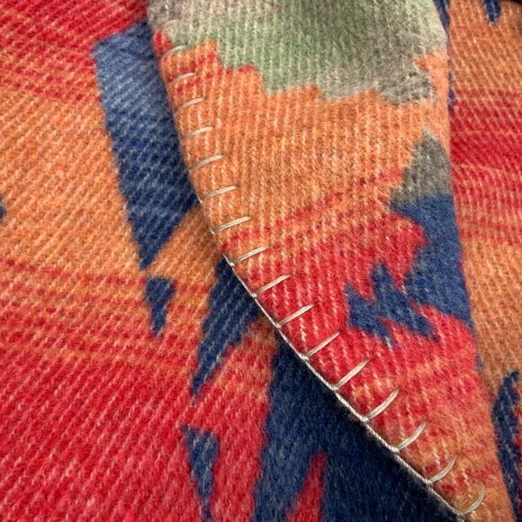 Territory Ahead Vintage Coat Multicolored Aztec Southwestern Blanket Jack Size S - Picture 11 of 16